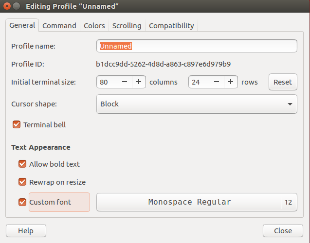 Configurar el tipo y tamaño de letra de la terminal en Ubuntu
